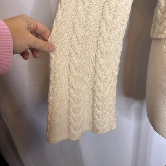 Theory Horseshoe Cable Knit Turtleneck Sweater 100% Cashmere Women’s S - Picture 4 of 8